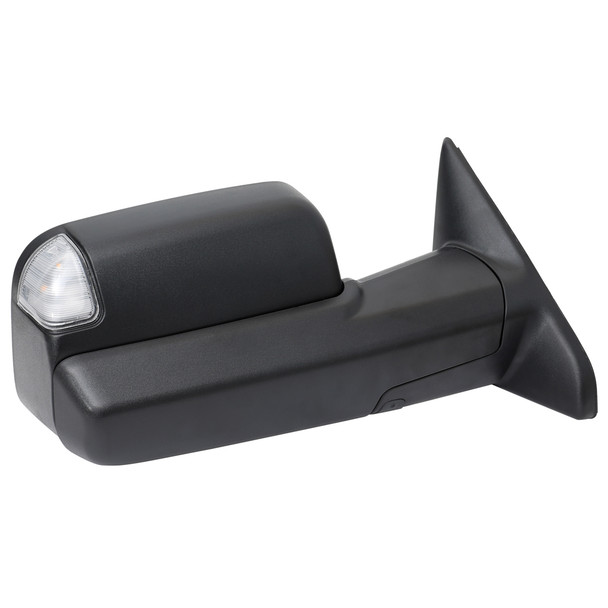 2019-2022 Dodge RAM 2500 3500 Black Power Adjustable, Auto Fold, BSD & Heated Side Mirror w/ LED Puddle Light and Turn Signal Light - Passenger Side Only