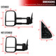 1999-2007 Chevrolet Silverado/Tahoe/Suburban GMC Sierra/Yukon XL Manual Adjustable & Extendable Black Cover Towing Mirrors