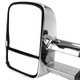 1988-2002 Chevrolet C/K C3500/Tahoe GMC Yukon/Suburban Chrome Manual Adjustable & Extendable Towing Mirrors w/ LED Amber Smoke Turn Signal Lights