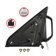 2009-2012 Dodge RAM Chrome Power Adjustable & Heated Side Mirror w/ LED Turn Signal & Puddle Light - Passenger Side Only