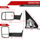 1998-2001 Dodge RAM 1500/1998-2002 RAM 2500/3500 Black Power Heated Towing Mirrors With Clear Lens LED Turn Signal