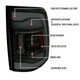 2013-2018 RAM 1500/2500/3500 Sequential Signal LED Tail Lights (Black Housing/Smoke Lens)