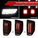 2014-2021 Toyota Tundra Facelift Style Full LED Tail Lights with Sequential Turn Signal (Jet Black Housing/Smoke Lens)