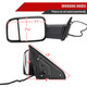 2019-2022 Dodge RAM 2500 3500 Black Power Adjustable, Auto Fold, BSD & Heated Side Mirror w/ LED Puddle Light and Turn Signal Light - Driver Side Only