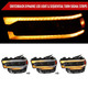 2019-2024 Dodge RAM 2500/3500/4500/5500 Switchback Sequential Amber LED Turn Signal Projector Headlights (Matte Black Housing/Clear Lens)