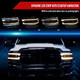 2019-2024 Dodge RAM 2500/3500/4500/5500 Switchback Sequential Amber LED Turn Signal Projector Headlights (Matte Black Housing/Clear Lens)