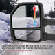 2021-2025 Ford F150 F250 Power Adjustable, Heated, & Manual Extendable Towing Mirrors w/ Smoked Lens LED Turn Signal & Puddle Lights