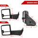 2014-2018 Silverado Sierra 1500 1500 Power Adjustable, Heated, & Manual Extendable Towing Mirrors w/ Smoked Lens LED DRL, Turn Signal and Clearance Lights