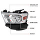 2019-2024 Dodge Ram 1500 Factory Style Crystal Headlight - D-er Side Only (Chrome Housing / Clear Lens)