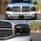 2006-2008 Dodge RAM 1500 / 2006-2009 RAM 2500 3500 Projector Headlights with Switchback Amber LED Strips, Sequential Turn Signals, DRL & Startup Animations (Black Housing / Smoked Lens)