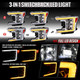 2018-2020 Ford F-150 Full LED Projector Headlights w/ Switchback LED Sequential Turn Signals DRL (Chrome Housing / Clear Lens)
