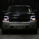 2007-2013 Chevrolet Avalanche/2007-2014 Tahoe Suburban LED C-Bar Projector Headlights (Matte Black Housing/Smoke Lens)