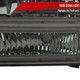 1999-2004 Ford F-250/F-350/F-450/F-550/2000-2004 Excursion Euro Factory Style Headlights with Dual LED C-Bar  (Chrome Housing/Smoke Lens)