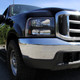 1999-2004 Ford Excursion/F-250/F-350/F-450/F-550 Crystal Headlights (Matte Black Housing/Clear Lens)
