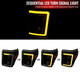 2011-2016 Ford F-250 F-350 F-450 F-550 Switchback Sequential LED C-Bar Projector Headlights (Black Housing/Smoke Lens)