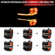 2014-2015 Chevrolet Silverado 1500 Switchback Sequential LED Bar Projector Headlights (Matte Black Housing/Smoke Lens/Black Trim)