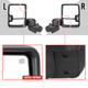 2019-2025 Chevrolet Silverado 1500 Power Adjustable, Heated, & Manual Extendable Black Towing Mirrors w/ Smoke Lens LED Turn Signal & Clearance Lights