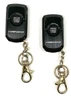 Two black one-button engine start stop fobs with key rings from the Dirty Teeth Racing Kawasaki Ridge kit