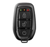 Three-button lock, unlock and start remote included with the Dirty Teeth Racing Drone remote start kit, close-up on white