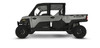 Silver Polaris Ranger XD 1500 crew cab side profile on white, shown for the Dirty Teeth Racing kit