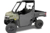 SCM door kit for Polaris Ranger 500: half doors on a green Polaris Ranger, front corner view