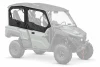 Spike door kit for Yamaha Wolverine X4 4-seat: door kit on a green four-seat UTV, faded front corner view