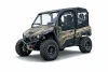 Spike door kit for Yamaha Wolverine X4 4-seat: door kit on a camo four-seat UTV, front corner view