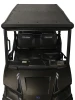 Spike roof for Polaris Ranger full-size Crew with Pro-Fit cage: black hard roof on a Polaris UTV, high rear view