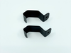 Spike replacement part for Polaris: two black metal clamp brackets on a light background
