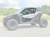 SCM door kit for Can-Am Maverick X3 2-seat: upper doors on a grey Can-Am Maverick, faded side view