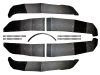 Spike fender flares for Kawasaki Ridge and Ridge Crew: fender flare pieces and fasteners laid out on white