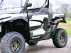 Spike fender flares for Kawasaki Ridge and Ridge Crew: fender flares on a white Kawasaki Ridge, side close-up