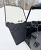 SCM door kit for Polaris Ranger SP 570 2-door: open full door with window, cab interior in snow