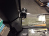 Close-up of the Extreme Metal Products windshield clamp knob on the Polaris Ranger 570 cage