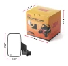 SCM mirrors for 1.75"-2.00" round roll cages: side mirror and box with dimension labels