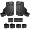 SCM mirrors for 1.75"-2.00" round roll cages: back of the side mirrors with clamps and pads