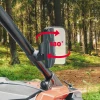 SCM mirrors for 1.75"-2.00" round roll cages: side mirror on a roll bar with 180-degree rotation arrow
