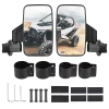SCM mirrors for 1.75"-2.00" round roll cages: side mirrors with clamps, bolts and pads laid out