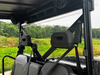 Spike rear windshield for Polaris Ranger XP 1000: rear windshield behind the seats, side view of the cab