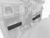 SCM dash panel kit for Polaris Ranger 500: black dash panels highlighted on a faded UTV lower dash