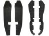 Spike fender flares for Kawasaki Teryx4 4-seat: four black fender flare pieces laid out on white