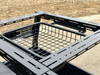 SCM bed rack for Can-Am Defender and Defender MAX: close-up of the wire basket on the bed rack rails
