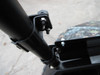 Close-up of the Extreme Metal Products windshield cage clamp and bolts on the Polaris Ranger roll bar