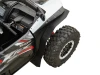 Spike fender flares for Kawasaki Teryx KRX 1000 2-seat with standard fenders: front fender flare on a white Kawasaki...
