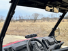 Spike windshield for CFMOTO UForce U10 Pro and U10 Pro XL: windshield and vent seen from inside the cab