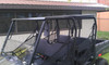 Extreme Metal Products hard roof installed on a Polaris Ranger Mid Size Crew, side view of the four-seat cab