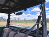 Spike rear windshield for Kawasaki Ridge: rear shield and vent behind the seats, cab view