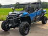 Spike short windshield for Can-Am Maverick Trail and Maverick Sport: tinted short windshield on a blue Can-Am Comma (view 4)