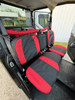 Greene Mountain Kawasaki Ridge seat covers, black and red bench with headrest covers