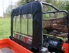 Greene Mountain Kubota rear windjammer in black with clear window, installed
